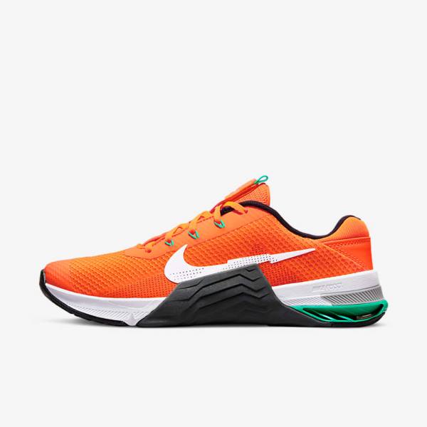 Nike Metcon 7 Men\'s Training Shoes Orange / Dark Grey / Turquoise / White | NK602IUH