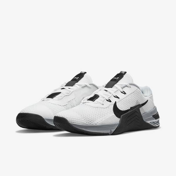 Nike Metcon 7 Men's Training Shoes White / Grey / Platinum / Black | NK463VPH