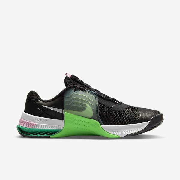 Nike Metcon 7 Women's Training Shoes Black / Green / Pink / White | NK513NCB