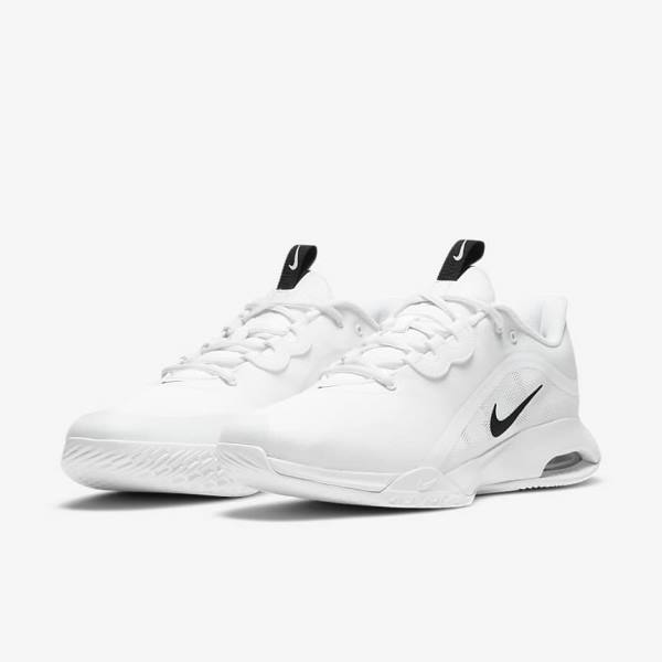 Nike NikeCourt Air Max Volley Hard Court Men's Tennis Shoes White / Black | NK358PLM