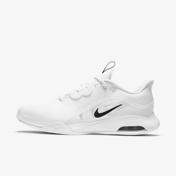 Nike NikeCourt Air Max Volley Hard Court Men\'s Tennis Shoes White / Black | NK358PLM