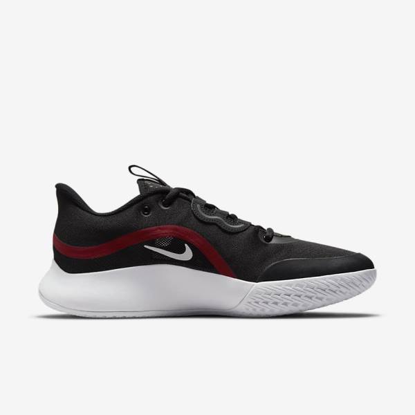 Nike NikeCourt Air Max Volley Hard Court Men's Tennis Shoes Black / Red / White | NK689JBS