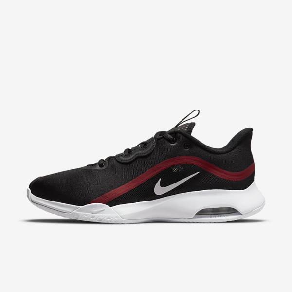 Nike NikeCourt Air Max Volley Hard Court Men\'s Tennis Shoes Black / Red / White | NK689JBS