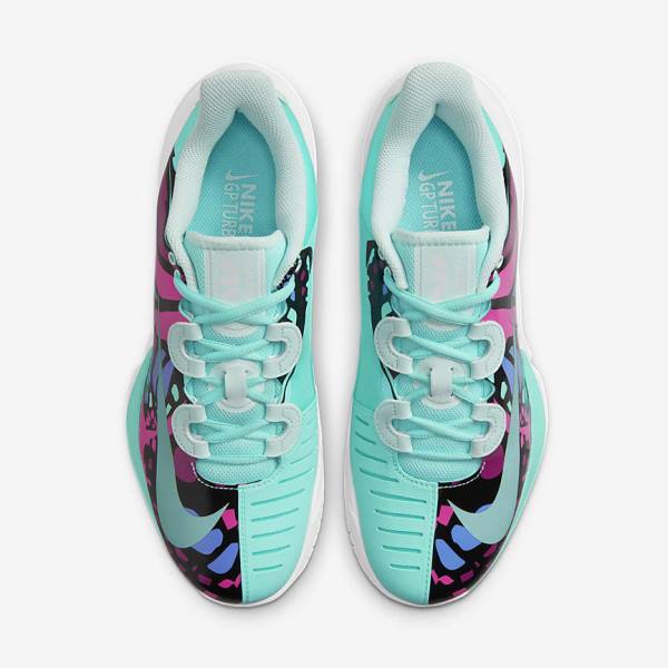 Nike NikeCourt Air Zoom GP Turbo Naomi Osaka Women's Tennis Shoes Turquoise / Black / Fuchsia / Turquoise | NK205XUN