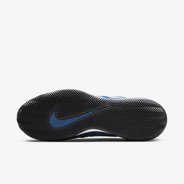 Nike NikeCourt Air Zoom Vapor Cage 4 Rafa Clay Men's Tennis Shoes Blue / Black / Metal Silver | NK849MCG