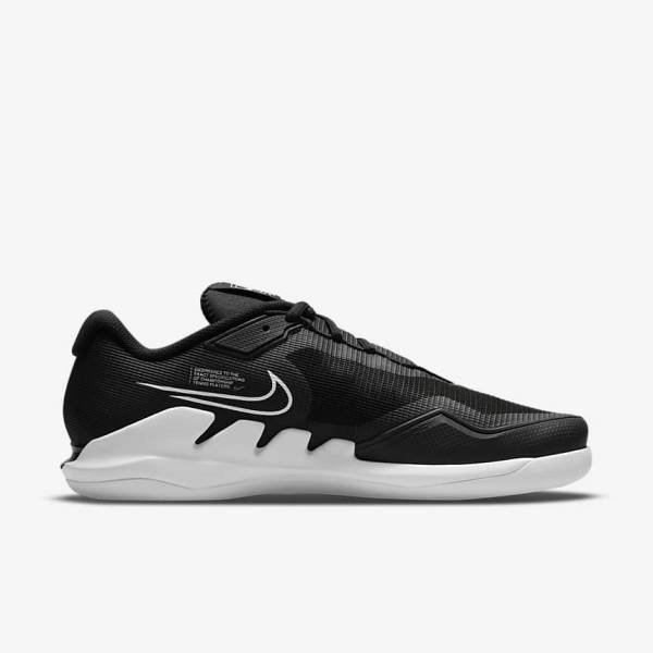 Nike NikeCourt Air Zoom Vapor Pro Carpet Men's Tennis Shoes Black / White | NK630WAY