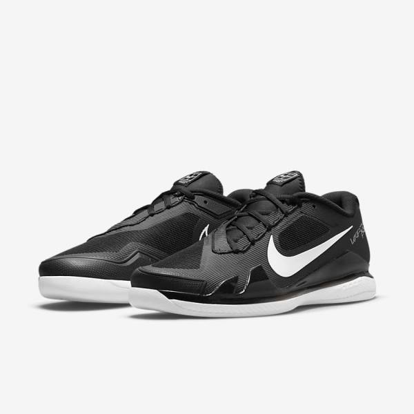 Nike NikeCourt Air Zoom Vapor Pro Carpet Men's Tennis Shoes Black / White | NK630WAY