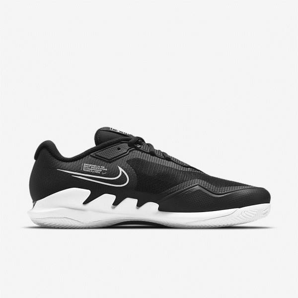 Nike NikeCourt Air Zoom Vapor Pro Clay Court Men's Tennis Shoes Black / White | NK529ATV