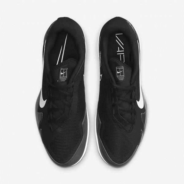 Nike NikeCourt Air Zoom Vapor Pro Clay Court Men's Tennis Shoes Black / White | NK529ATV