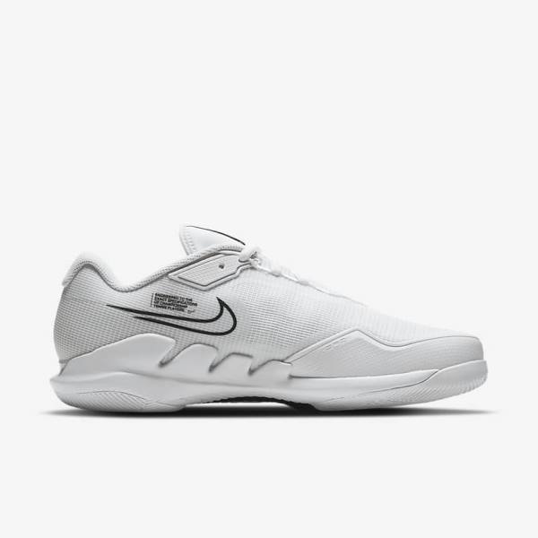 Nike NikeCourt Air Zoom Vapor Pro Hard-Court Men's Tennis Shoes White / Black | NK095ZNS