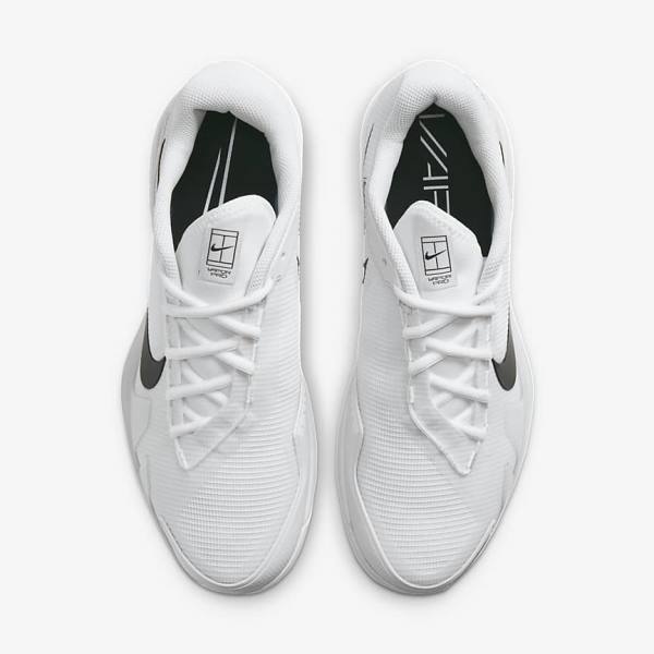 Nike NikeCourt Air Zoom Vapor Pro Hard-Court Men's Tennis Shoes White / Black | NK095ZNS