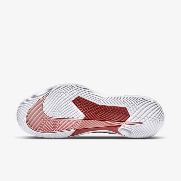 Nike NikeCourt Air Zoom Vapor Pro Hard-Court Women's Tennis Shoes White / Coral / Red | NK139WQP