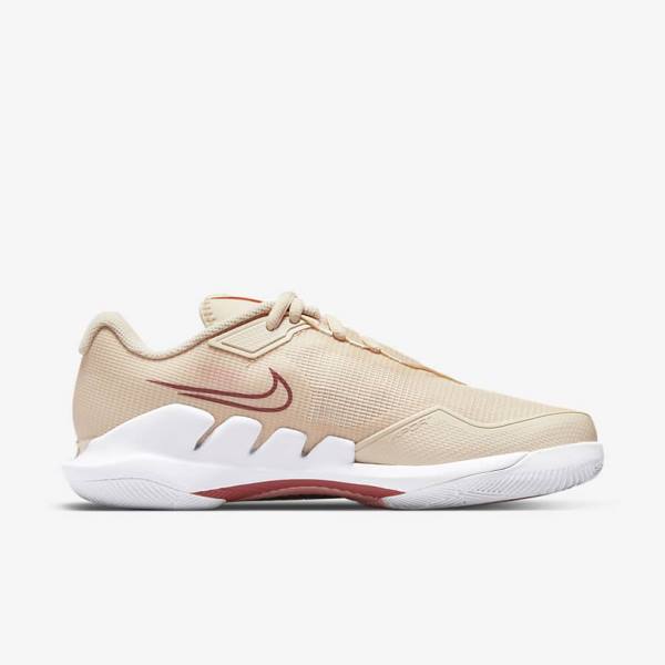 Nike NikeCourt Air Zoom Vapor Pro Hard-Court Women's Tennis Shoes White / Coral / Red | NK139WQP