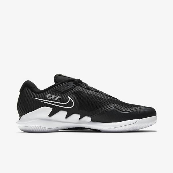 Nike NikeCourt Air Zoom Vapor Pro Hard-Court Men's Tennis Shoes Black / White | NK540BJN