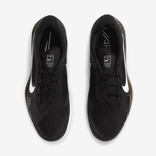 Nike NikeCourt Air Zoom Vapor Pro Hard-Court Men's Tennis Shoes Black / White | NK540BJN