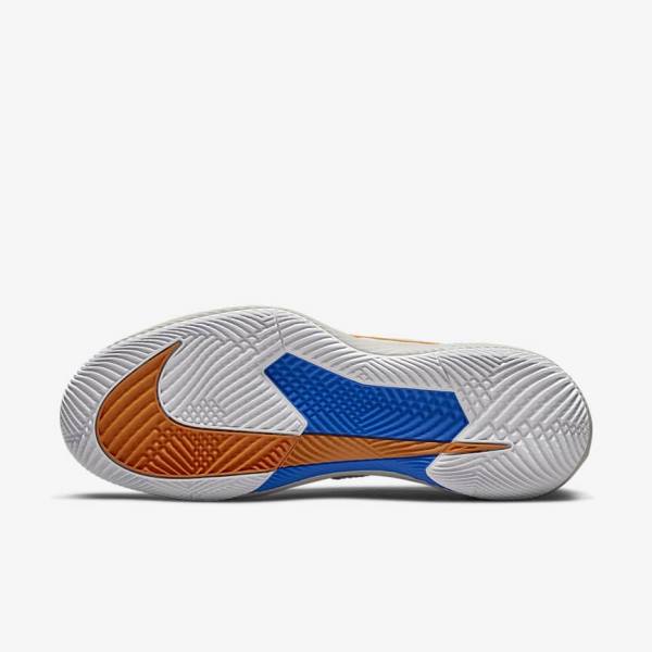 Nike NikeCourt Air Zoom Vapor Pro Hard-Court Women's Tennis Shoes White / Light Beige / Blue | NK926JSV