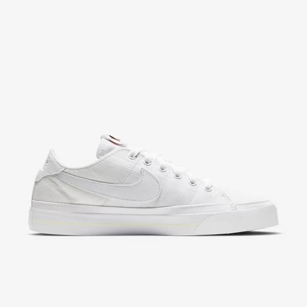 Nike NikeCourt Legacy Canvas Women's Sneakers White | NK072BOE