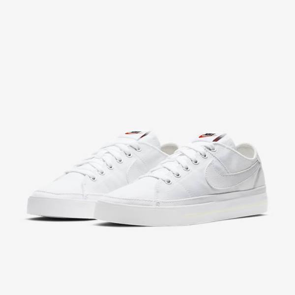 Nike NikeCourt Legacy Canvas Women's Sneakers White | NK072BOE