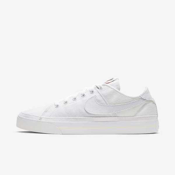 Nike NikeCourt Legacy Canvas Women\'s Sneakers White | NK072BOE