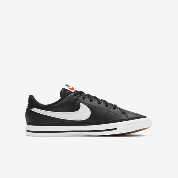 Nike NikeCourt Legacy Older Kids' Sneakers Black / Light Brown / White | NK960TUP