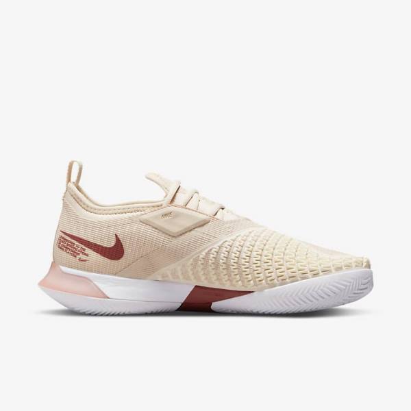 Nike NikeCourt React Vapor NXT Clay Court Women's Tennis Shoes White / Coral / Red | NK135YNP