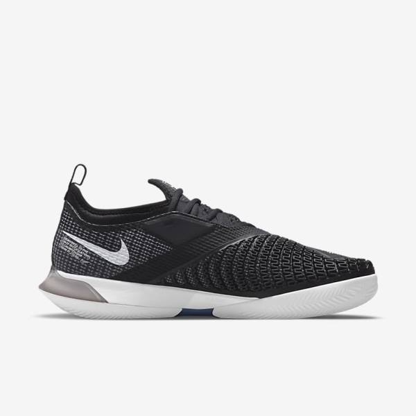 Nike NikeCourt React Vapor NXT Clay Court Men's Tennis Shoes Black / White | NK207PXW