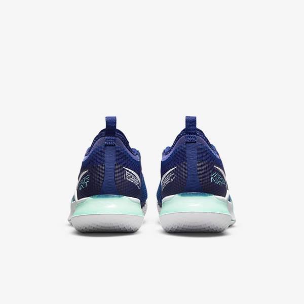 Nike NikeCourt React Vapor NXT Hard-Court Men's Tennis Shoes Royal Blue / Turquoise / Orange / White | NK420DRI