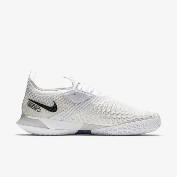 Nike NikeCourt React Vapor NXT Hard-Court Men's Tennis Shoes White / Grey / Black | NK489NTW