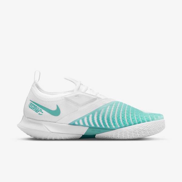 Nike NikeCourt React Vapor NXT Hard-Court Men's Tennis Shoes White / Red / Burgundy / Turquoise | NK609LGT