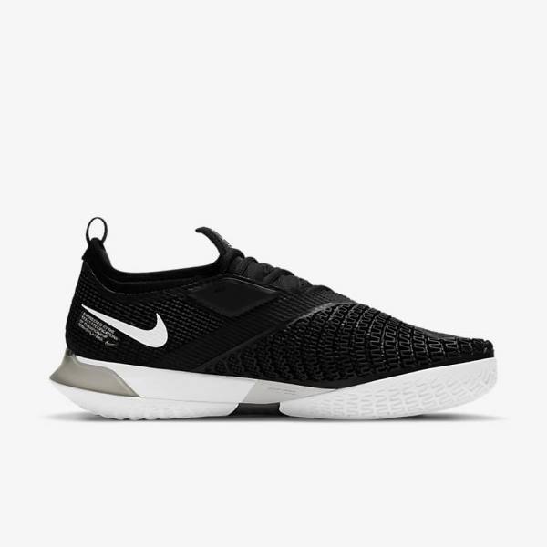 Nike NikeCourt React Vapor NXT Hard-Court Men's Tennis Shoes Black / White | NK643LSH