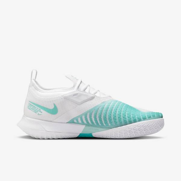 Nike NikeCourt React Vapor NXT Hard Court Women's Tennis Shoes White / Red / Burgundy / Turquoise | NK795ITR