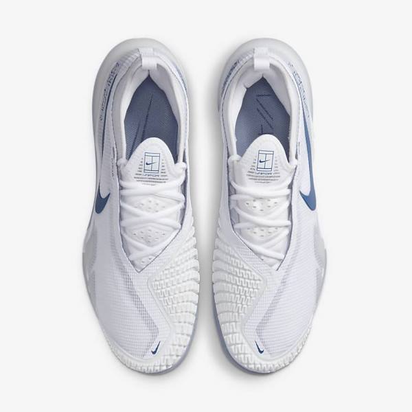 Nike NikeCourt React Vapor NXT Hard-Court Men's Tennis Shoes White / Navy | NK920YQT