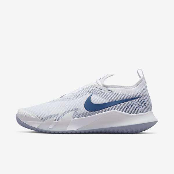 Nike NikeCourt React Vapor NXT Hard-Court Men\'s Tennis Shoes White / Navy | NK920YQT