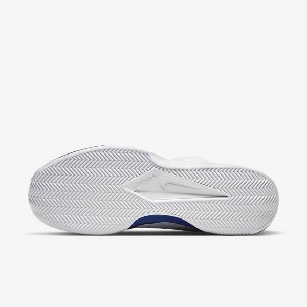 Nike NikeCourt Vapor Lite Clay Court Men's Tennis Shoes White / Royal Blue | NK901QBA