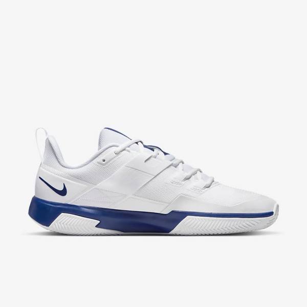 Nike NikeCourt Vapor Lite Clay Court Men's Tennis Shoes White / Royal Blue | NK901QBA