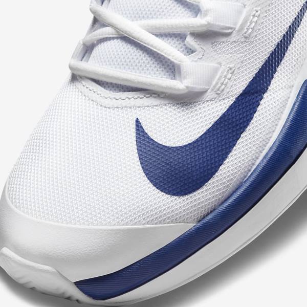 Nike NikeCourt Vapor Lite Clay Court Men's Tennis Shoes White / Royal Blue | NK901QBA