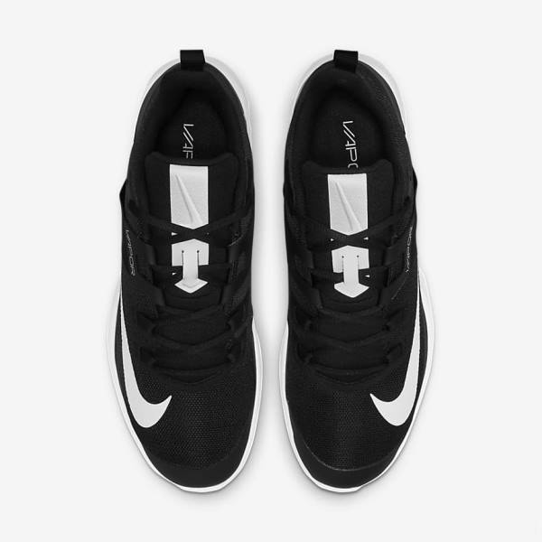 Nike NikeCourt Vapor Lite Hard Court Men's Tennis Shoes Black / White | NK354YFN