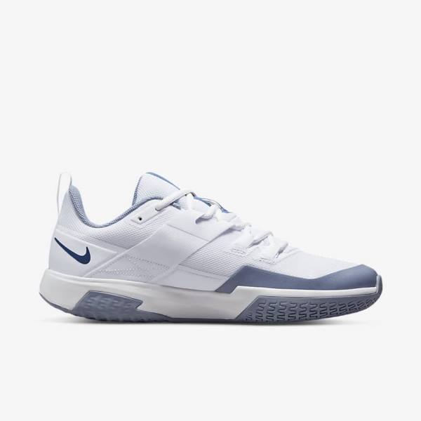 Nike NikeCourt Vapor Lite Hard Court Men's Tennis Shoes White / Navy | NK672HWY