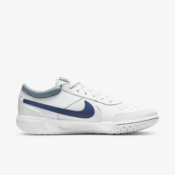 Nike NikeCourt Zoom Lite 3 Hard Court Men's Tennis Shoes White / Navy | NK053VWU