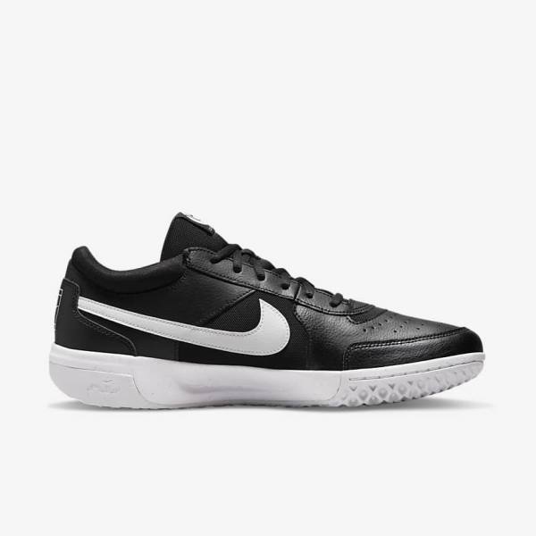 Nike NikeCourt Zoom Lite 3 Hard Court Men's Tennis Shoes Black / White | NK416BKU