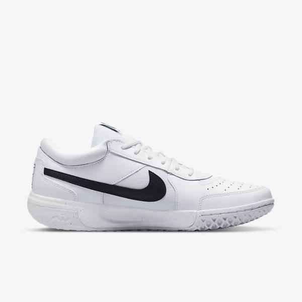 Nike NikeCourt Zoom Lite 3 Hard Court Men's Tennis Shoes White / Black | NK863UQW