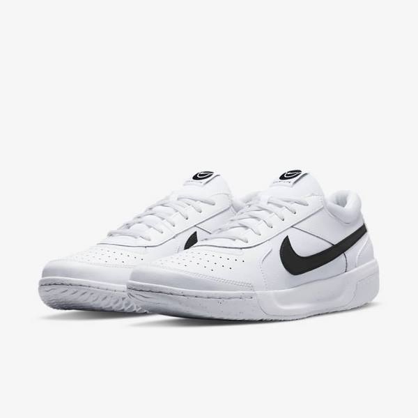 Nike NikeCourt Zoom Lite 3 Hard Court Men's Tennis Shoes White / Black | NK863UQW