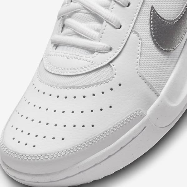 Nike NikeCourt Zoom Lite 3 Women's Tennis Shoes White / Metal Silver | NK582DJR