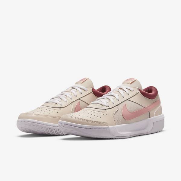 Nike NikeCourt Zoom Lite 3 Women's Tennis Shoes White / Red / Coral | NK637KAS