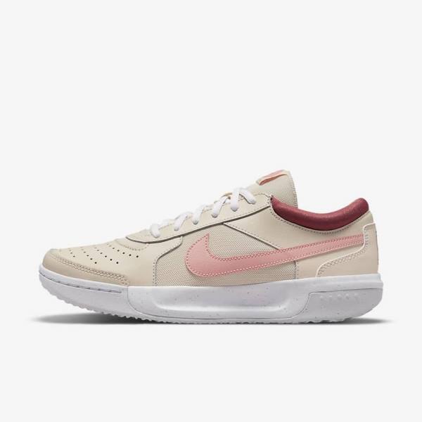 Nike NikeCourt Zoom Lite 3 Women\'s Tennis Shoes White / Red / Coral | NK637KAS