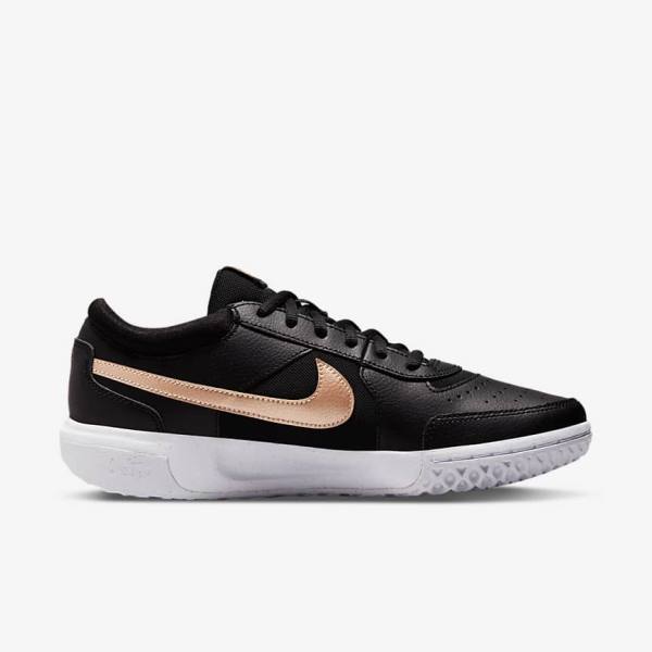 Nike NikeCourt Zoom Lite 3 Women's Tennis Shoes Black / White / Metal Red Brown | NK691UYB