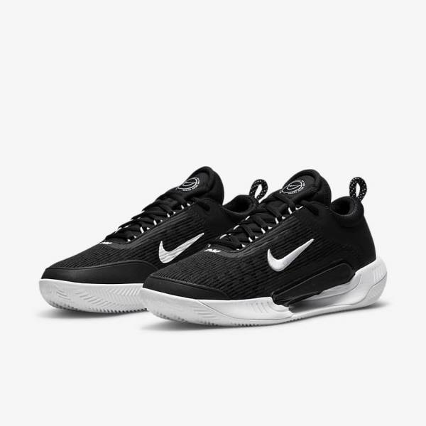 Nike NikeCourt Zoom NXT Clay Court Men's Tennis Shoes Black / White | NK741FSC