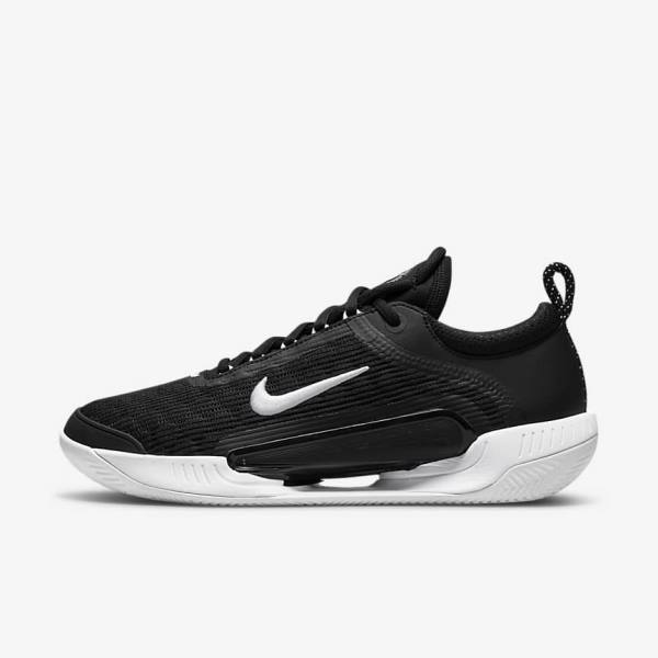 Nike NikeCourt Zoom NXT Clay Court Men\'s Tennis Shoes Black / White | NK741FSC