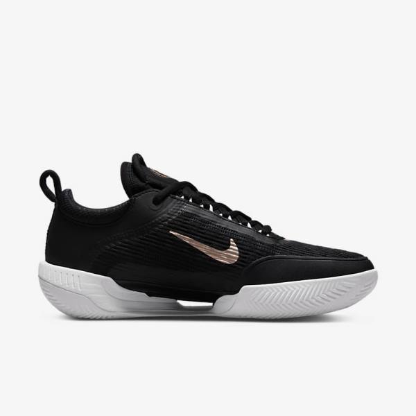 Nike NikeCourt Zoom NXT Clay Court Women's Tennis Shoes Black / White / Dark Grey / Metal Red Brown | NK054VJW