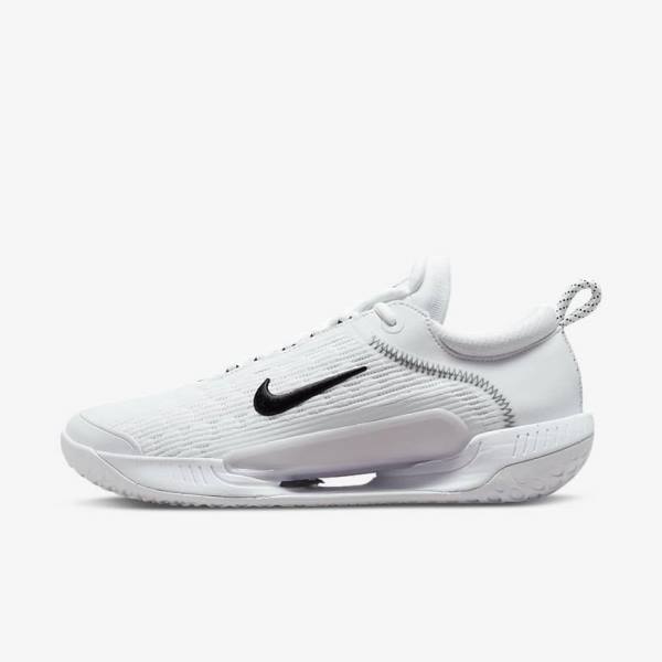 Nike NikeCourt Zoom NXT Hard Court Men\'s Tennis Shoes White / Black | NK156NVY